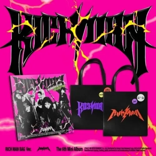 Aespa: Rich Man - Rich Man Bag Version - Incl. Canvas Bag, Pin Badge, Sleeve, Photocard + 11Pc Photo Sheet Set - Compact Discs 1